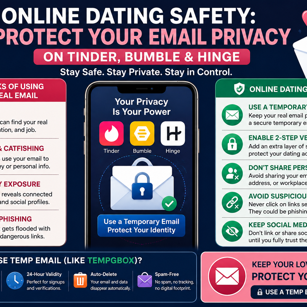 Online Dating Safety: Why You Should Never Use Your Real Email on Tinder, Bumble & Hinge