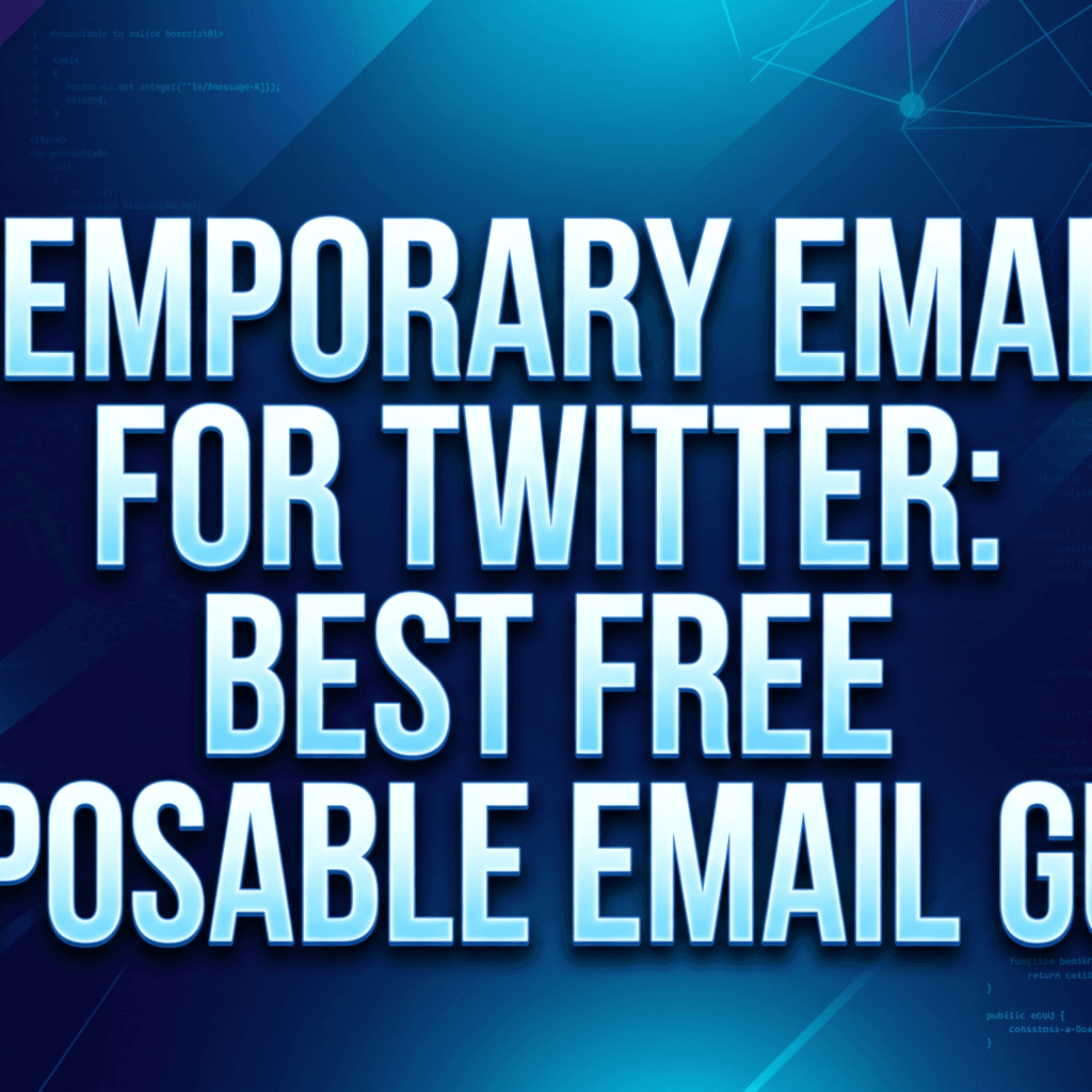 Temporary Email for Twitter: Best Free Disposable Email Guide